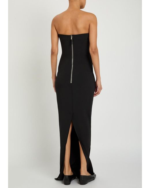 Rick Owens Black Prong Cut-Out Crepe Gown