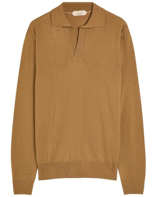 Aurélien Brown Wool Polo Shirt for men