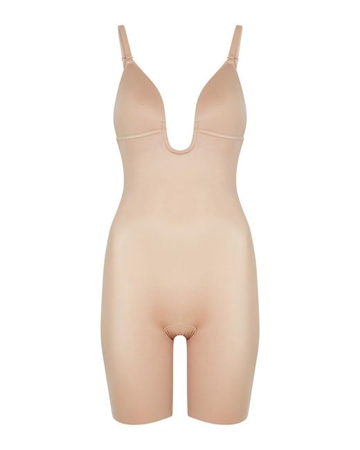 Spanx Natural Suit Your Fancy Open-bust Mid-thigh Bodysuit