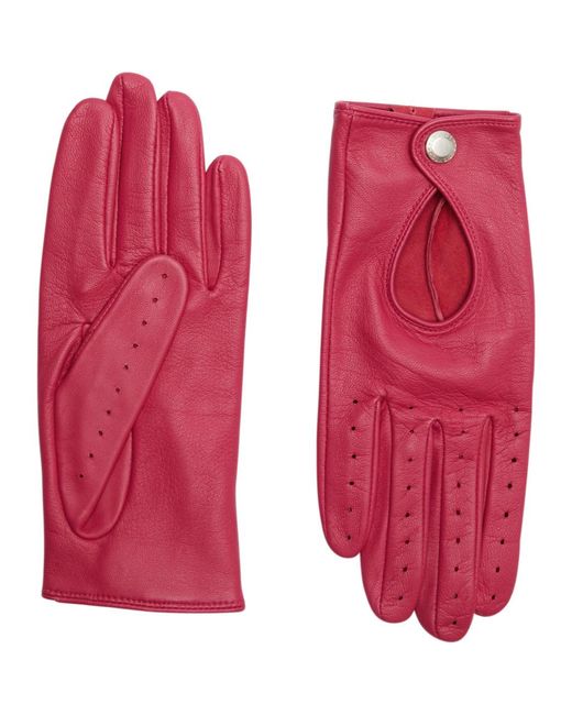 Dents Red Thruxton Leather Gloves
