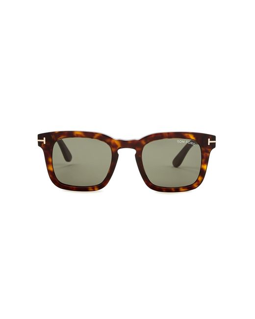Tom Ford Brown Square-Frame Sunglasses Tortoiseshell, , Lenses, 100% Uv Protection