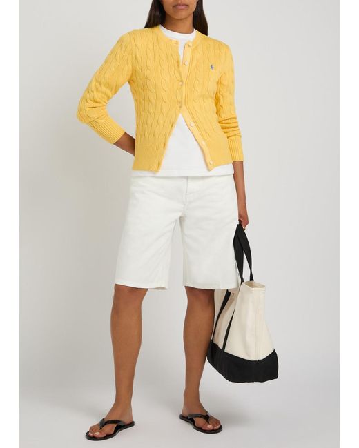 Polo Ralph Lauren White Bermuda Denim Shorts
