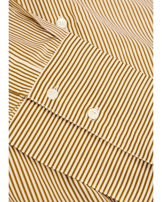 Citizens of Humanity Natural Camilia Striped Cotton And Silk-Blend Shirt