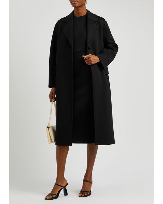 Max Mara Black Radice Jersey Coat