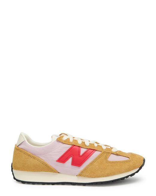 New Balance Pink 471 Panelled Brushed Suede Sneakers