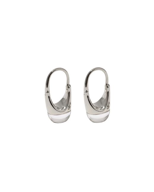 Otiumberg Blue Roscida Quartz Sterling Hoop Earrings