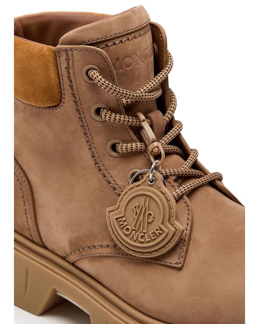 Moncler Brown Peak City Nubuck Hiking Boots for men
