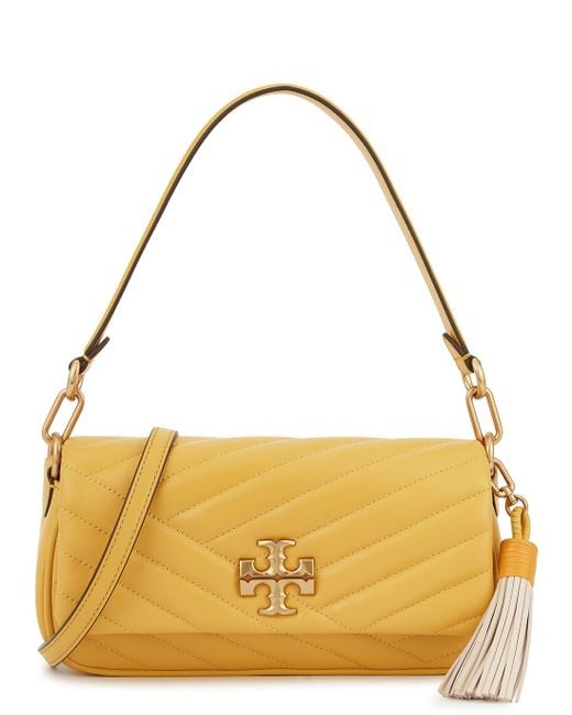 Tory Burch Kira Yellow Quilted Leather Shoulder Bag Lyst UK