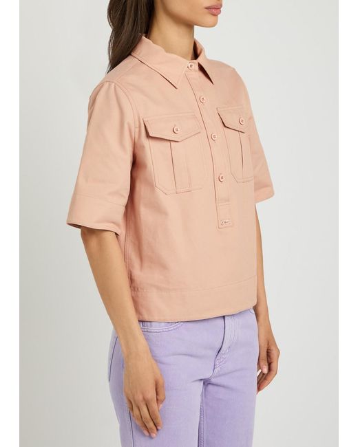 Chloé Pink Cotton-Twill Shirt