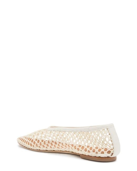 Staud Natural Alba Woven Ballet Flats