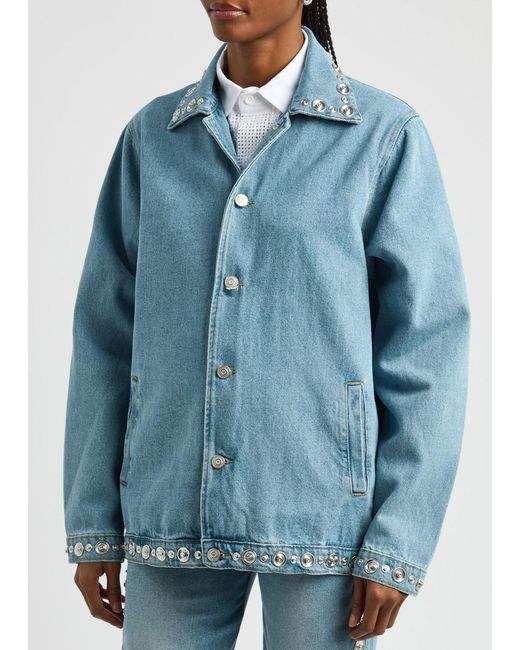Coperni Blue Studded Denim Jacket