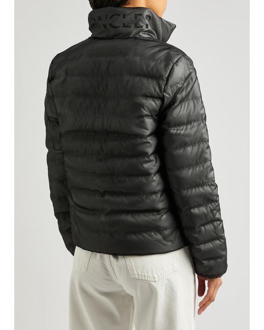 Moncler Black Onoz Quilted Shell And Mesh Jacket