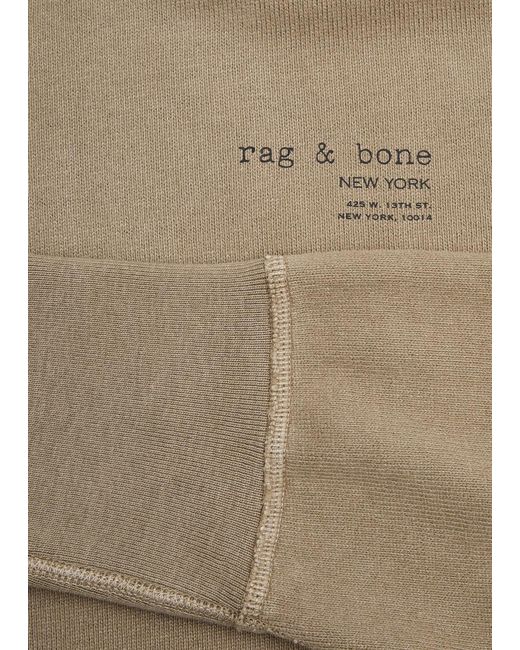 Rag & Bone Natural Damon Logo Cotton Sweatshirt for men