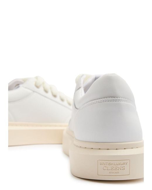 Cleens White Ace Chunky-Lace Leather Sneakers for men