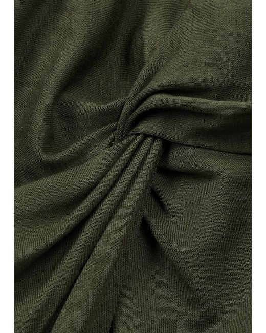 GIMAGUAS Green Julia Layered Stretch-jersey Mini Dress