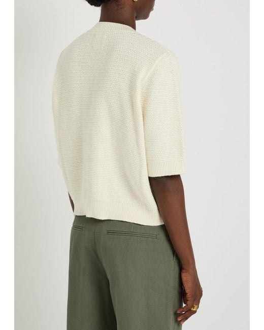 Anine Bing White Christa Knit Top