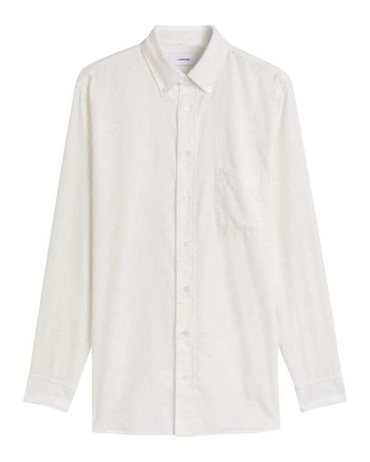 Lardini White Fine-Cord Shirt for men