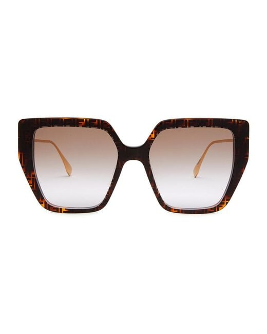 Fendi Brown Oversized Sunglasses