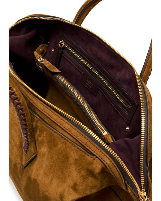 Metier Brown Vérité City Suede Top Handle Bag