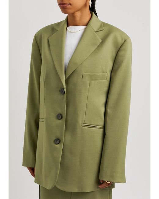 Rohe Green Oversized Wool Blazer