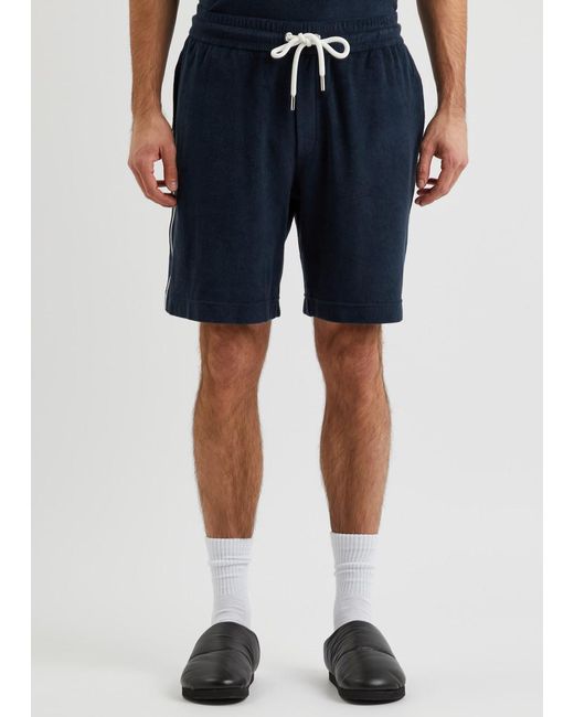 Moncler Blue Terry Shorts for men