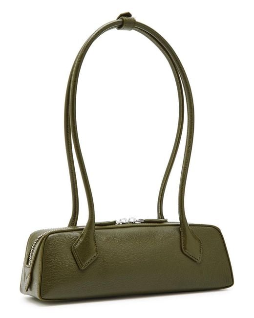 Alaïa Green Le Teckel Small Grained Leather Shoulder Bag