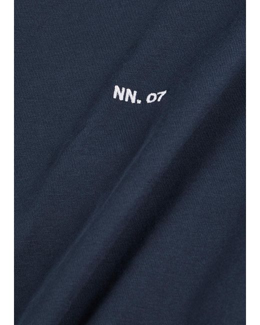 NN07 Blue Adam Logo Cotton T-shirt for men