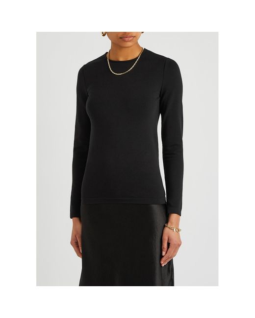 Wolford Black Velvet Sensation Stretch-Jersey Top