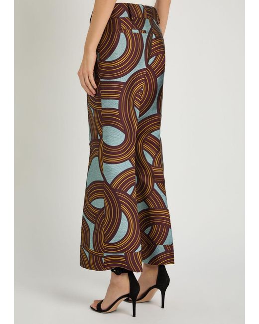 LaDoubleJ Hendrix Jacquard Flared-Leg Trousers