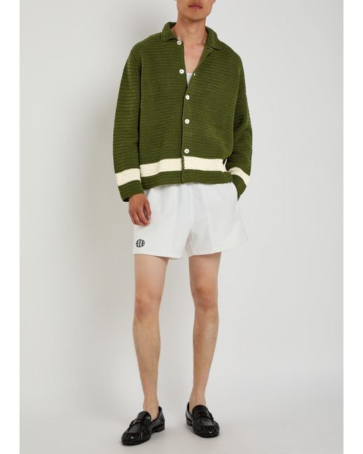 Bode Green Marsh Crotchet-Cotton Shirt for men