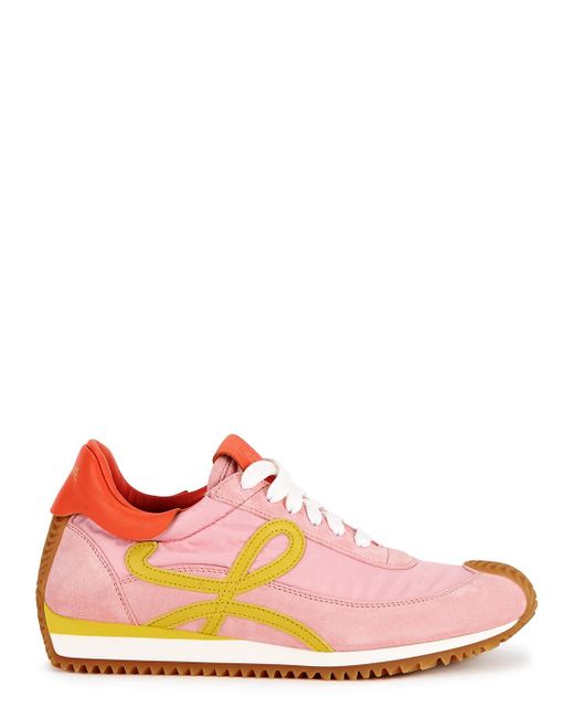 Loewe Synthetic Flow Runner Pink Panelled Sneakers - Lyst