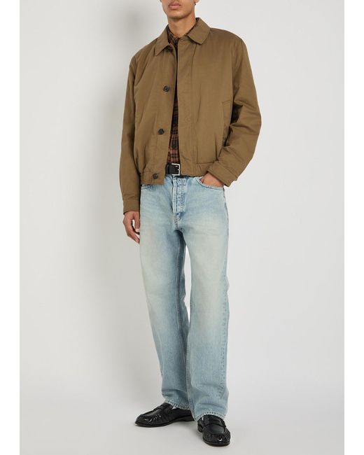 Saint Laurent Brown Quilted Cotton Jacket for men