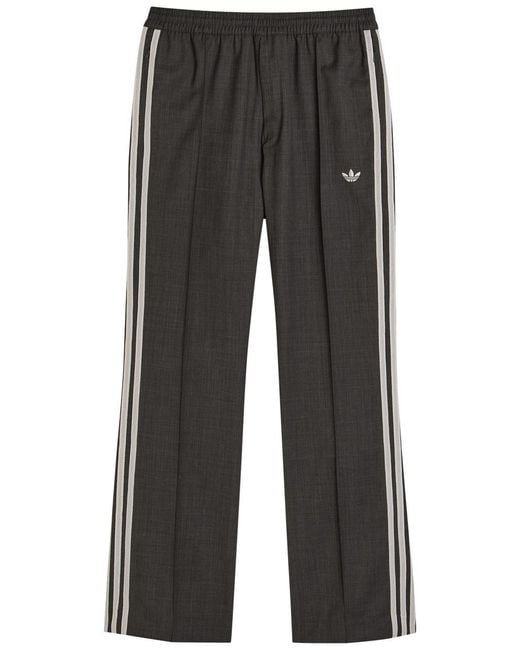 Wales Bonner Gray Adidas X X Straight-Leg Wool-Blend Trousers