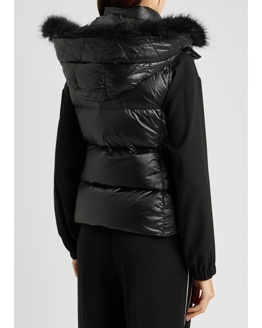 Moncler Black Gallinule Quilted Shell Gilet