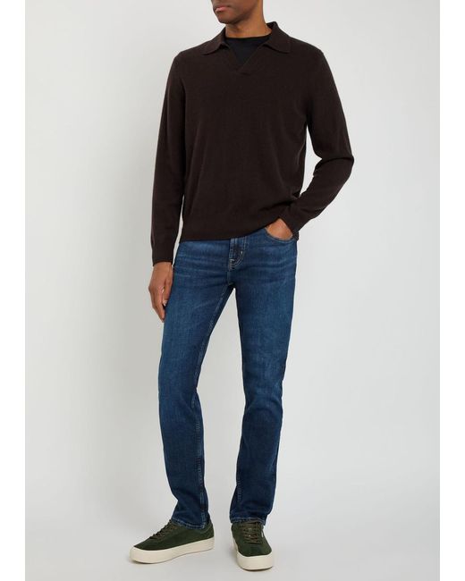 7 For All Mankind Blue Slimmy Stretch-Denim Jeans for men