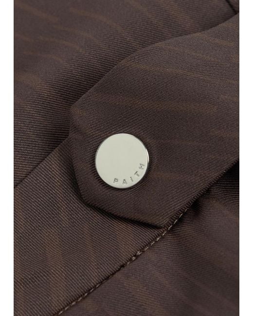 Raith Brown Silas Striped Woven Swim Shorts for men