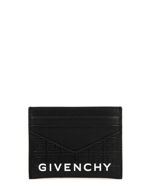 Givenchy Black 4g-monogrammed Leather Card Holder