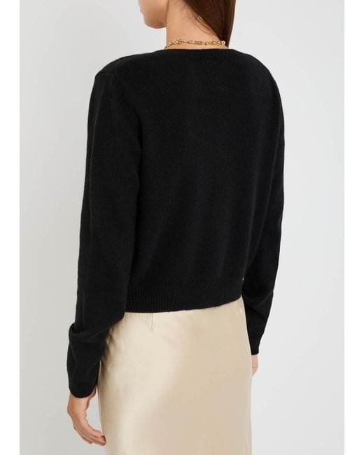 Reformation Black Clara Cashmere Cardigan