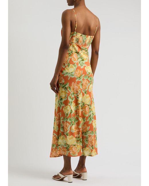 Kitri Metallic Velma Floral-Print Maxi Dress