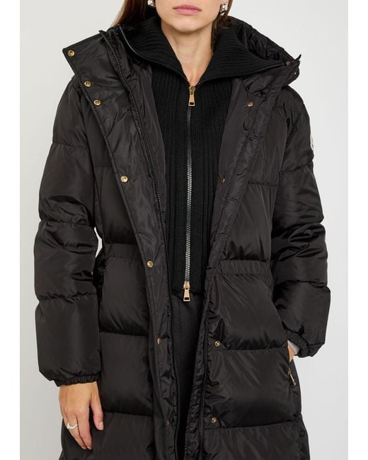 Moncler Black Chamer Padded Nylon Coat