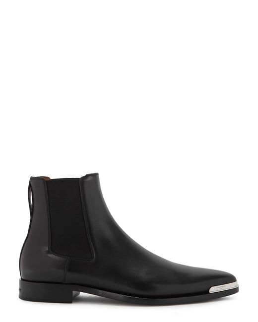 Givenchy Black Dallas Metal-toe Leather Chelsea Boots for men