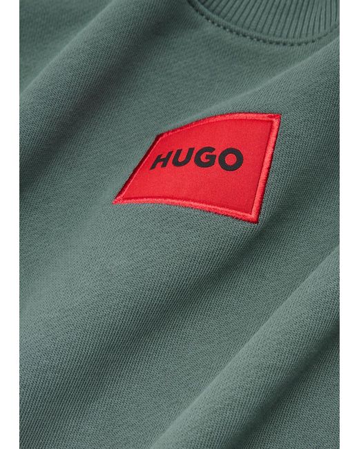 HUGO Green Logo Cotton Sweatshirt for men