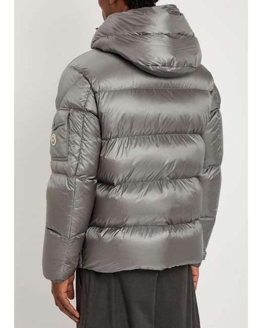 Moncler Gray Couyere Quilted Hooded Shell Jacket for men