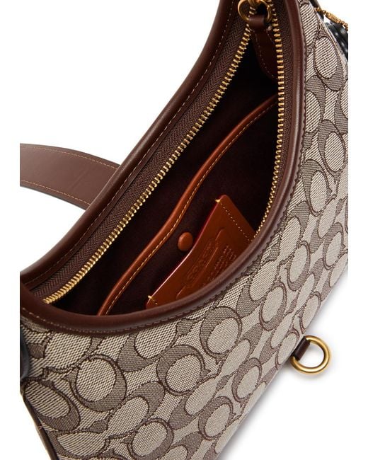 COACH Originals Signature Leather Shoulder Bag in Brown | Lyst UK