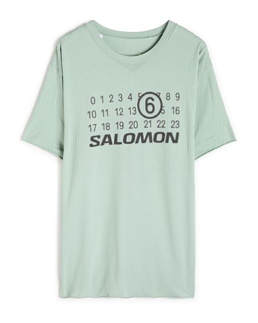 MM6 MAISON MARGIELA X SALOMON Green Logo-Printed Stretch-Jersey T-Shirt for men