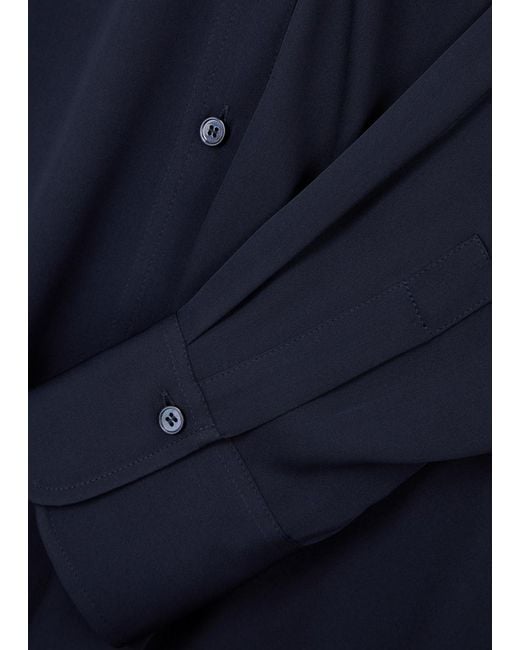 Vince Blue Stretch-silk Shirt
