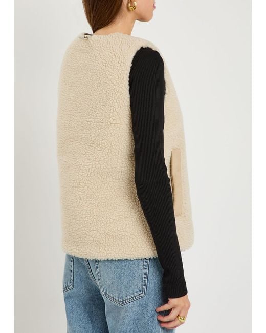 Barbour Natural Dulsie Corduroy-Trim Fleece Gilet