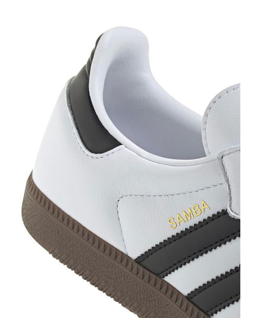 Adidas White Samba Og Leather Sneakers for men