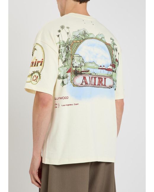 Amiri White Vista Hj Skate Printed Cotton T-Shirt for men