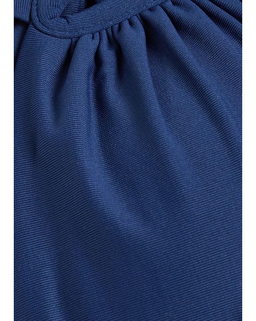 Melissa Odabash Blue Alba Pleated Bikini Top